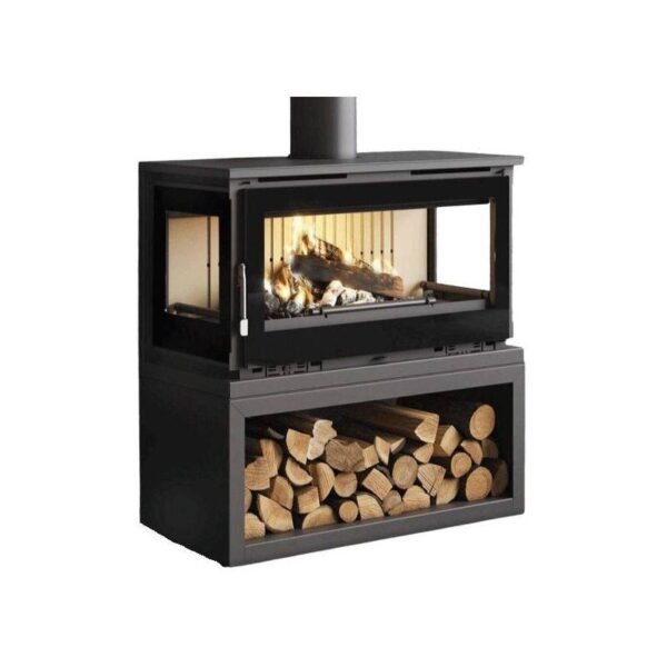 Dreiseitig anschließbarer Design-Holzofen FIREMATIC Calgary-S