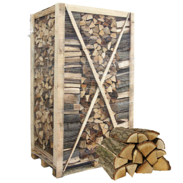 Premium Kaminholz aus Eiche – 1,8 Raummeter auf Palette